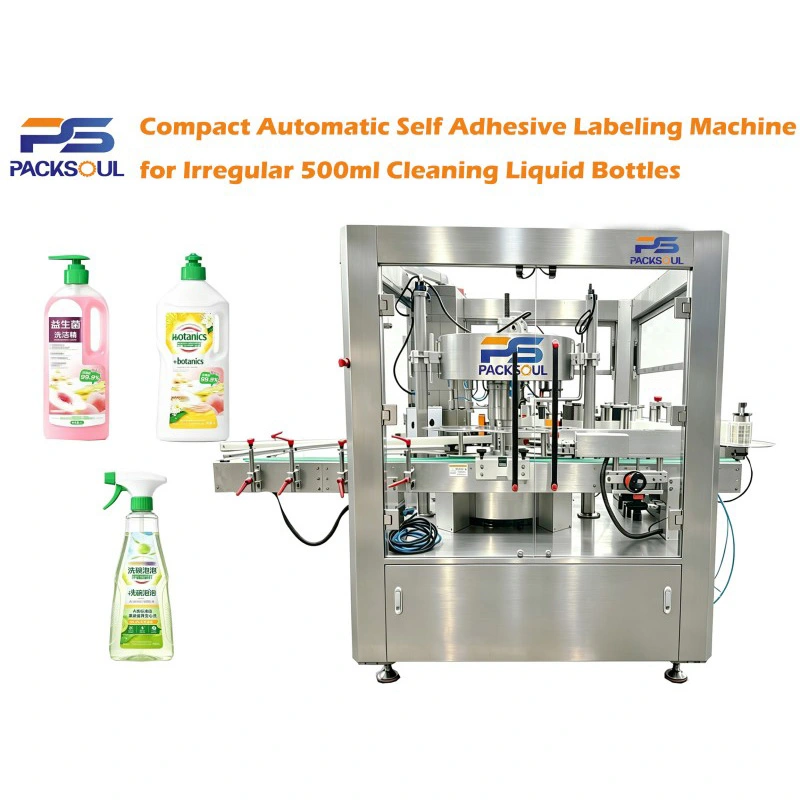 Этикетировочная машина для бутылок с жидкостью для нерегулярной чистки емкостью 500 мл